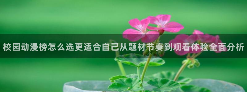 2026虫虫漫画推荐:校园动漫榜怎么选更适合自己从题材节奏到观看体验全面分析配图